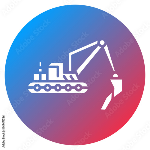 Dredging Vessel Vector Icon