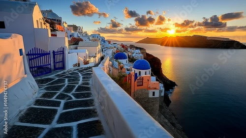 oia village in santorini island greece