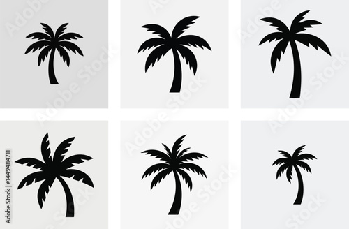 set of palm trees