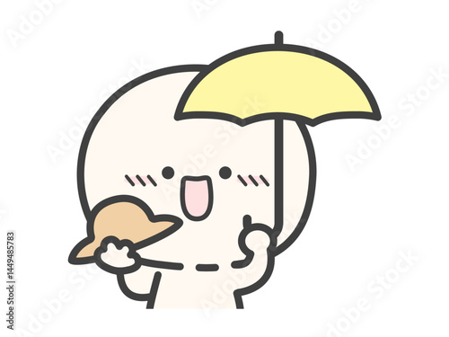 紫外線対策・熱中症対策 日傘と帽子01