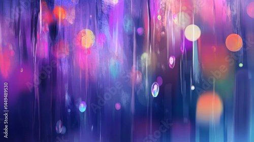 Abstract Rain Art: A Colorful and Vibrant Artistic Expression of Nature's Beauty