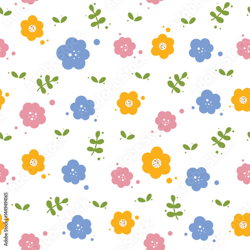spring season flower. seamless floral pattern. 