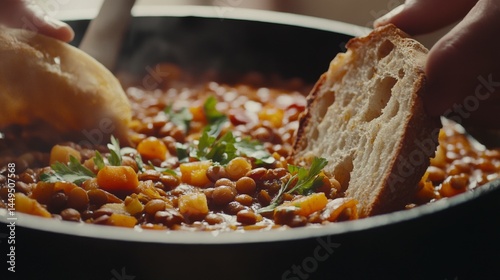 Scrumptious Lentil Stew with Crusty Bread: A Hearty and Flavorful Recipe