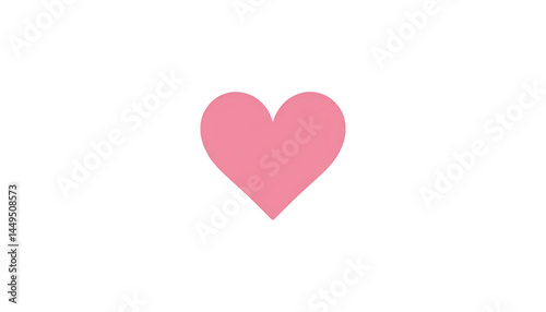 Vibrant pink heart symbol on a dark background, simple yet elegant design pink