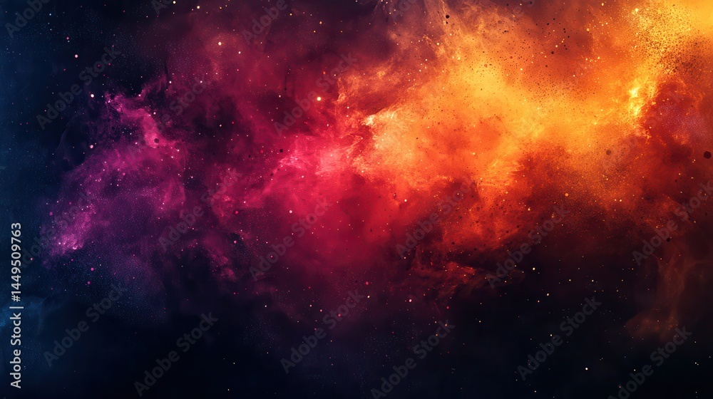 Naklejka premium Nebulae in vibrant colors