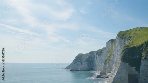 Coastal Cliffs and Ocean Views: A Majestic Seascape Painting
