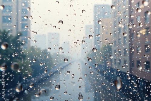 Gentle rain, small droplets on white backdrop , spray, subtle