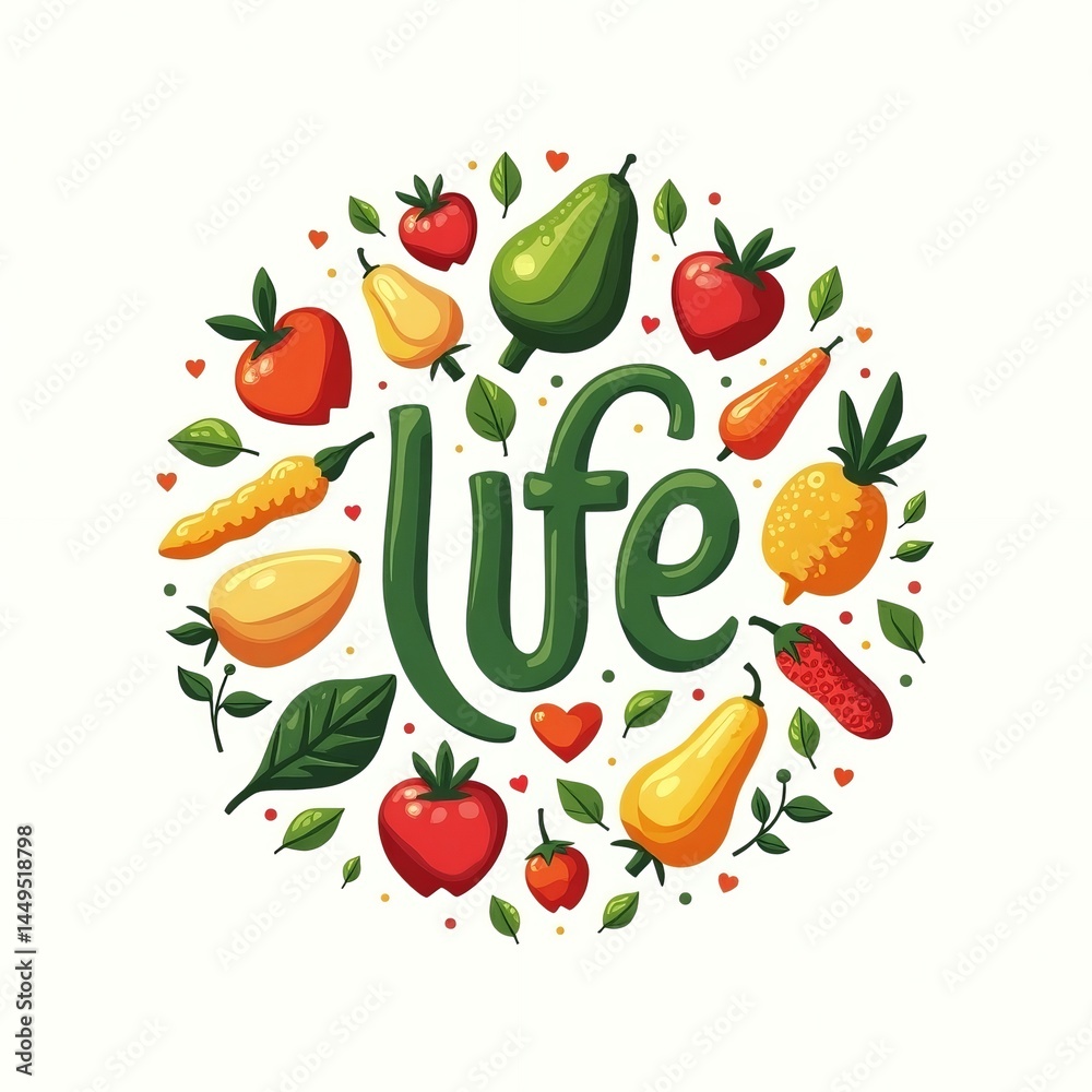 an image of a circle with fruits and vegetables in it, there is a circle with fruits and vegetables in it an image of a circle with fruits and vegetables in it, there is a circle with fruits and vegetables in it