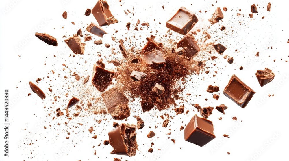 Fototapeta premium PNG Exploding chocolate explosion dessert cocoa.