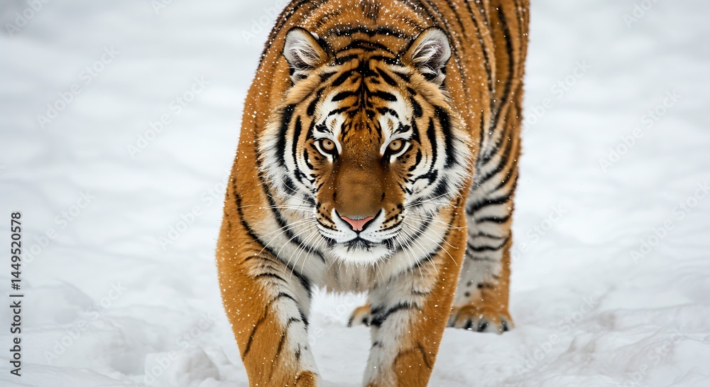 Obraz premium Tiger Walking in Snow