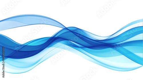 Abstract Blue Waves Flowing Design Background
