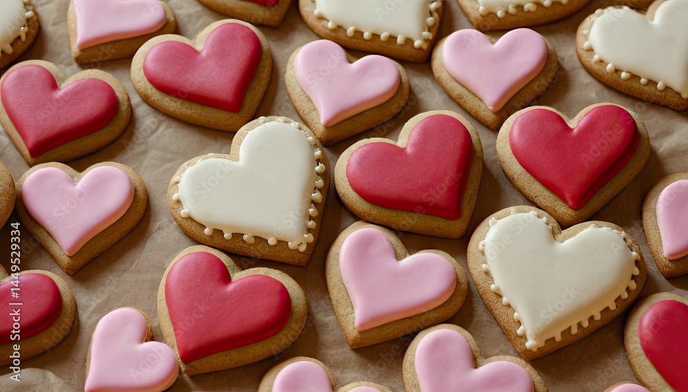 Top view of delicious valentine's day cookies
1 Top view of delicious valentine's day cookies
1