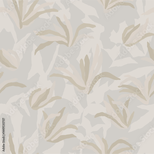 Vector abstract flower seamless repeat pattern