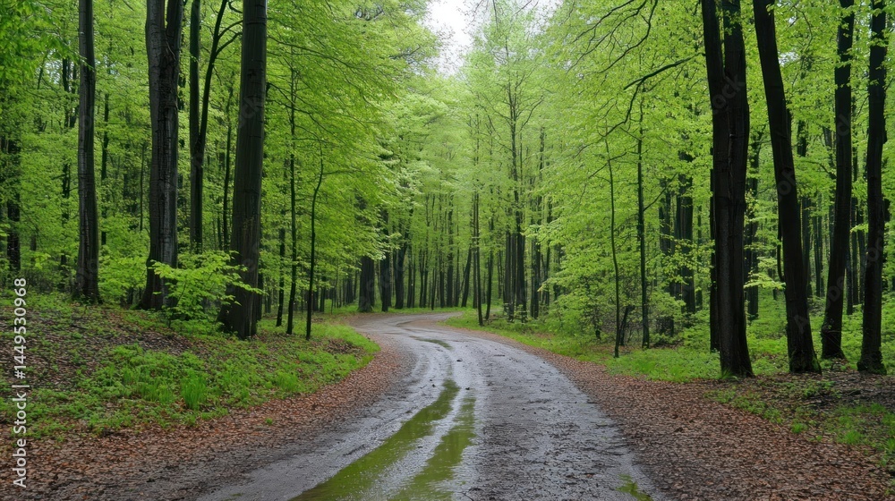 Serene Forest Path: A Tranquil Walk Through Lush Greenery Serene Forest Path: A Tranquil Walk Through Lush Greenery