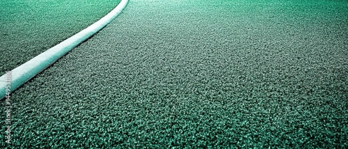 Obraz na płótnie Green Artificial Turf with White Line for Sports Field or Landscaping Detail Texture w salonie