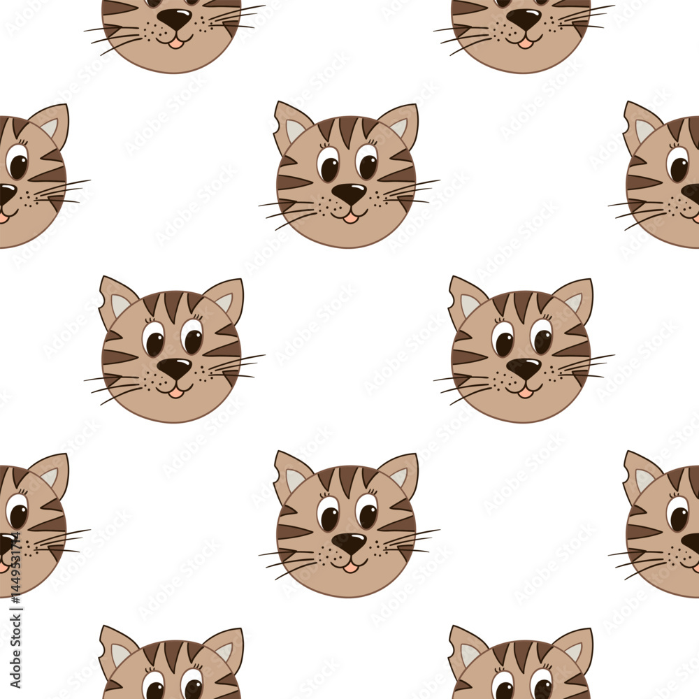 Fototapeta premium Seamless cute pattern. Pattern for textiles in hand draw style