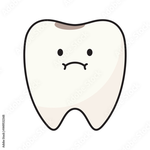 虫歯予防啓発用の虫歯のべクターイラスト