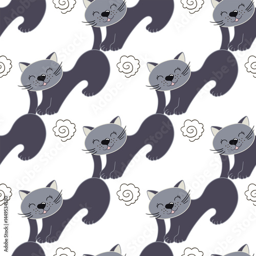 Seamless cute pattern. Pattern for textiles in hand draw style