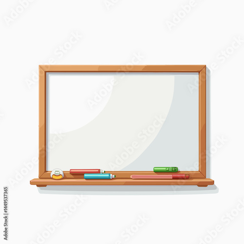 colorful chalkboard with writing tools