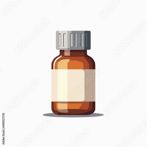 medication bottle illustration with label