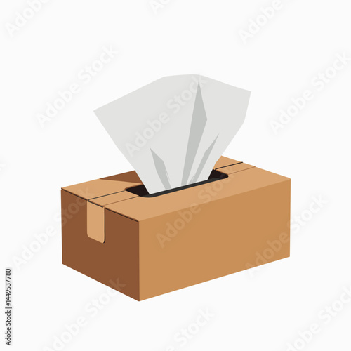box of tissues with opened tissue