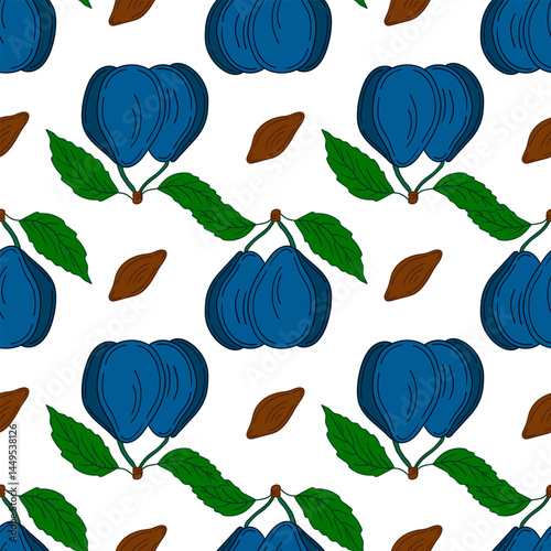 Pattern for textile or kitchen in hand draw style. Seamless pattern