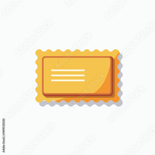 yellow envelope with flap and seal, empty mailing package