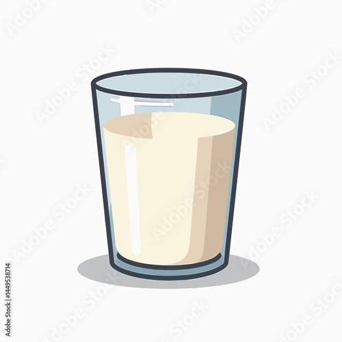 glass of milk  vector