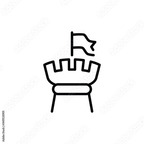 resign chess strategy outline icon vector design good for web or mobile app