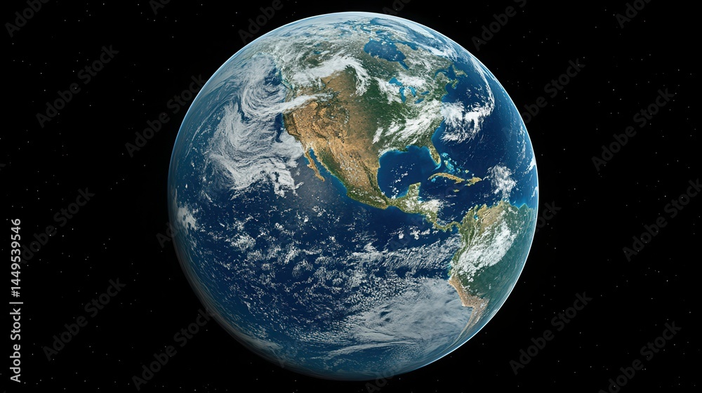 Fototapeta premium Earth from space showing the global connection of the world.