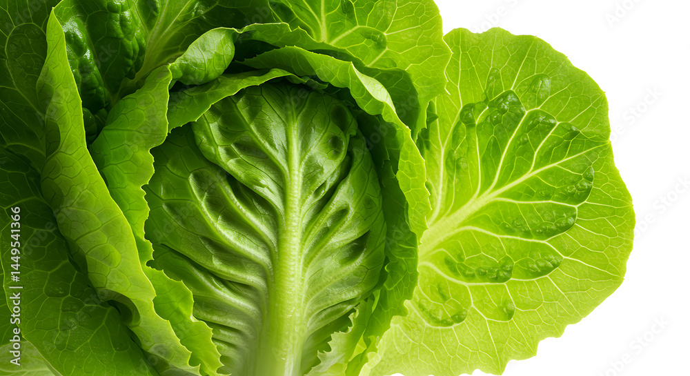 Fototapeta premium Fresh Green Spinach Leaves Isolated on White Background