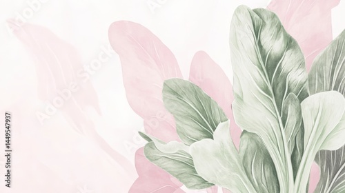 Delicate Pastel Floral Botanical Wall Art Print