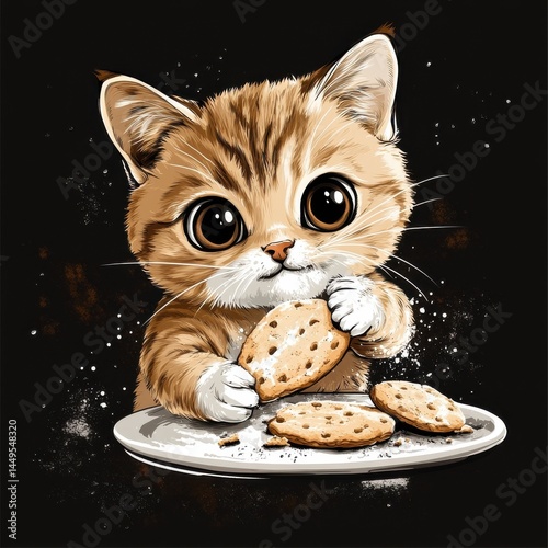 you are one tough cookie keyword for t-shirt funny cat and funny kawaii design