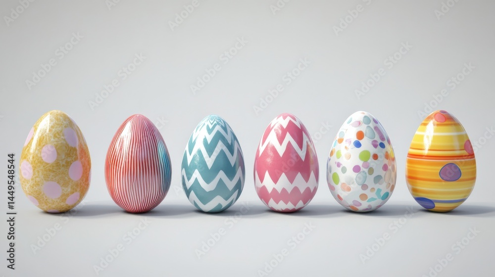 Fototapeta premium set of easter eggs