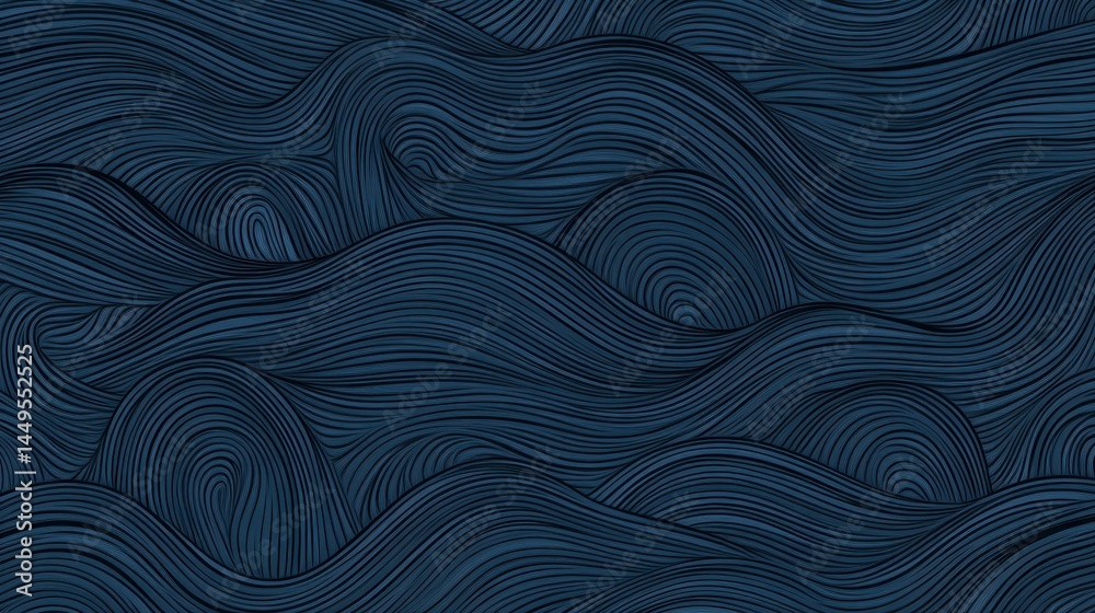 Abstract navy blue wavy lines pattern Abstract navy blue wavy lines pattern