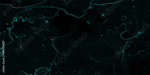 Abstract dark black marble texture with subtle white and light grey.  Natural glowing vein lines on the Black stone. Stunning Black Marble Texture Design for Interior and Exterior. 