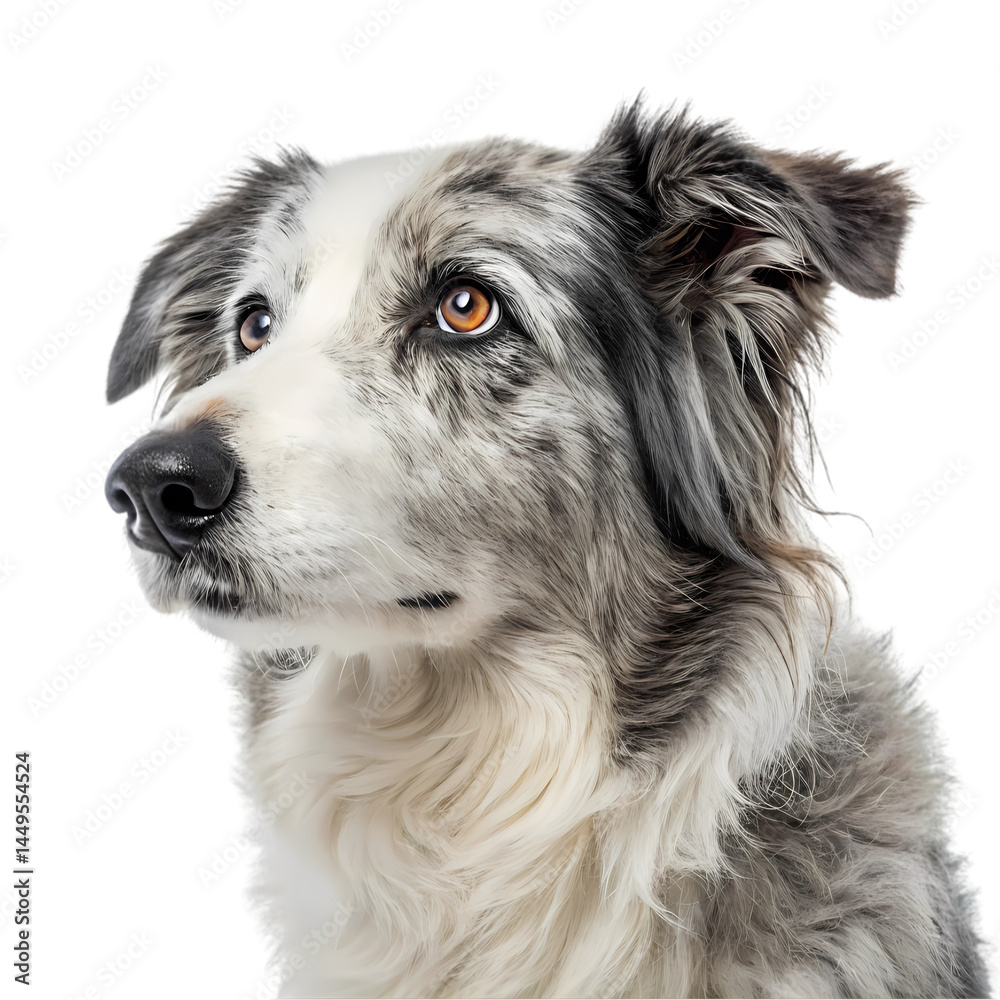 Adorable Muddy Border Collie Dog Portrait isolated on transparent background Adorable Muddy Border Collie Dog Portrait isolated on transparent background