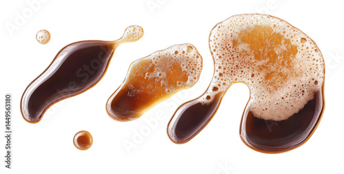 coffee stain set on white background