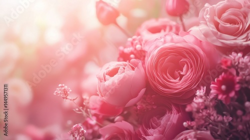 Pink Valentine's Day poster or banner.
