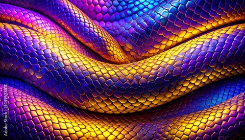 Colorful Snake Skin Texture Background