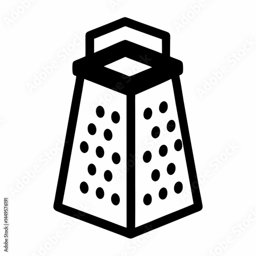 Box grater vector on white background.