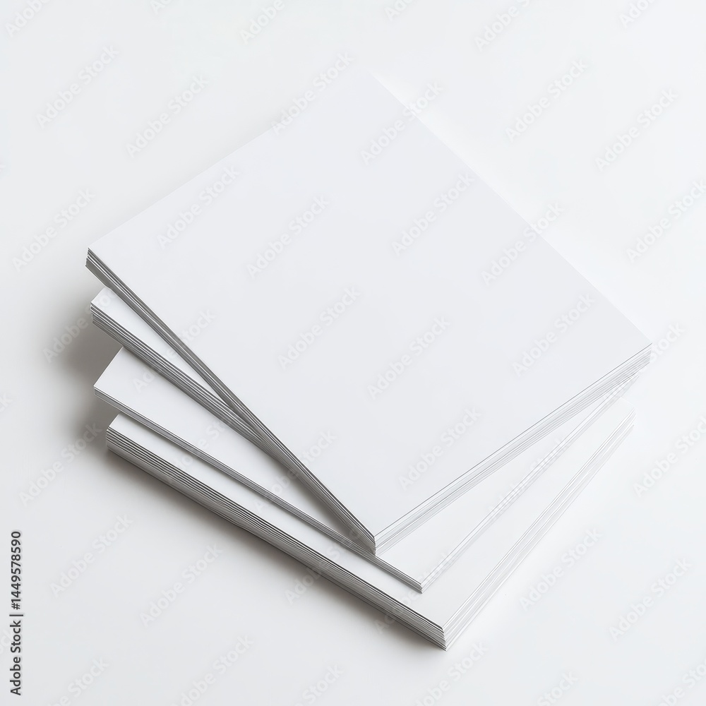 Stock photo of blank white paper sheets for printing writing drawing and office use on a light background Stock photo of blank white paper sheets for printing writing drawing and office use on a light background