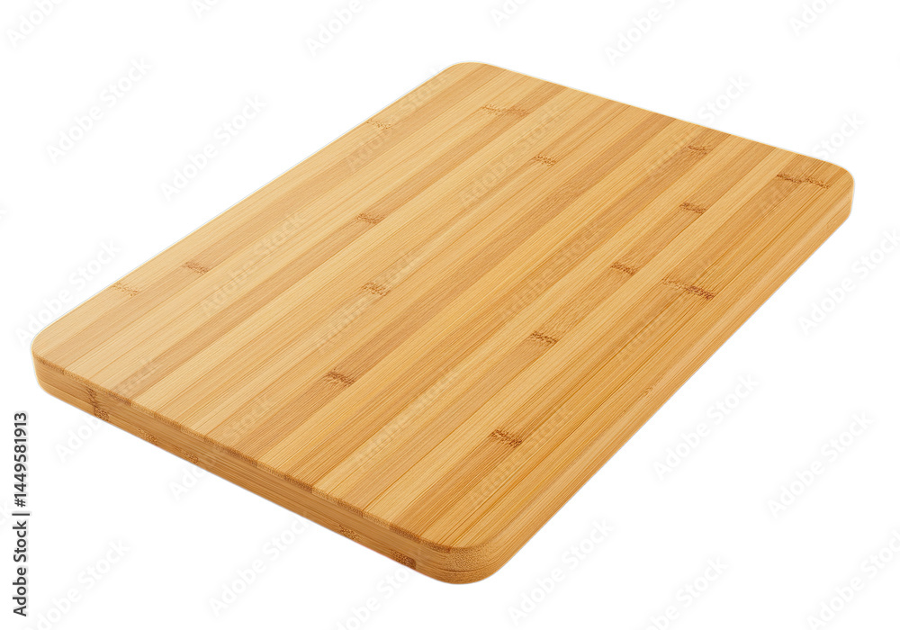 Rectangular Wooden Cutting Board Isolated on Transparent Background Rectangular Wooden Cutting Board Isolated on Transparent Background