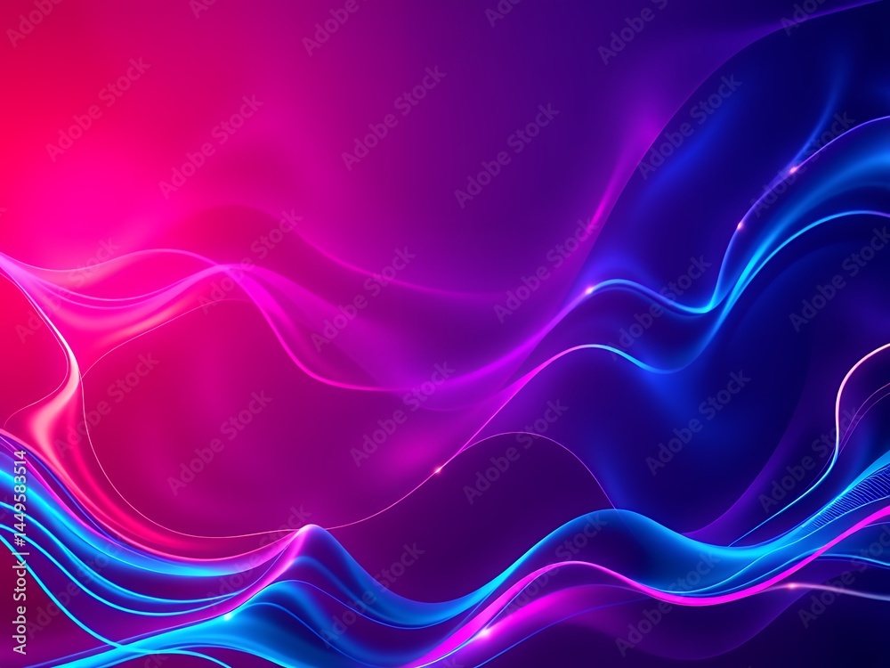 Fototapeta premium an image of a colorful abstract background with waves, there is a very colorful abstract background with a wave of light