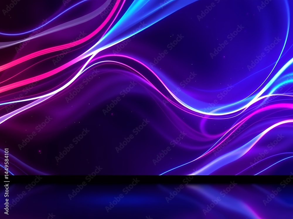 Obraz premium an image of a colorful abstract background with a dark background, there is a picture of a colorful background with a wave
