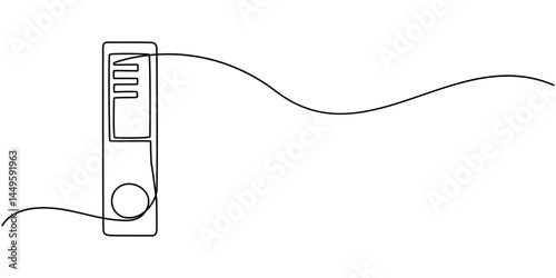 Regulation Related Line Icon set. Outline Symbol Icons, Continuous Line Drawing of Regulations Icon. Hand Drawn Symbol Vector Illustration, File folders stock illustration, Documents Outline Icon.