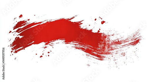 Grunge shaped brushed flag of Indonesia, isolated on white background, in style of vector. 