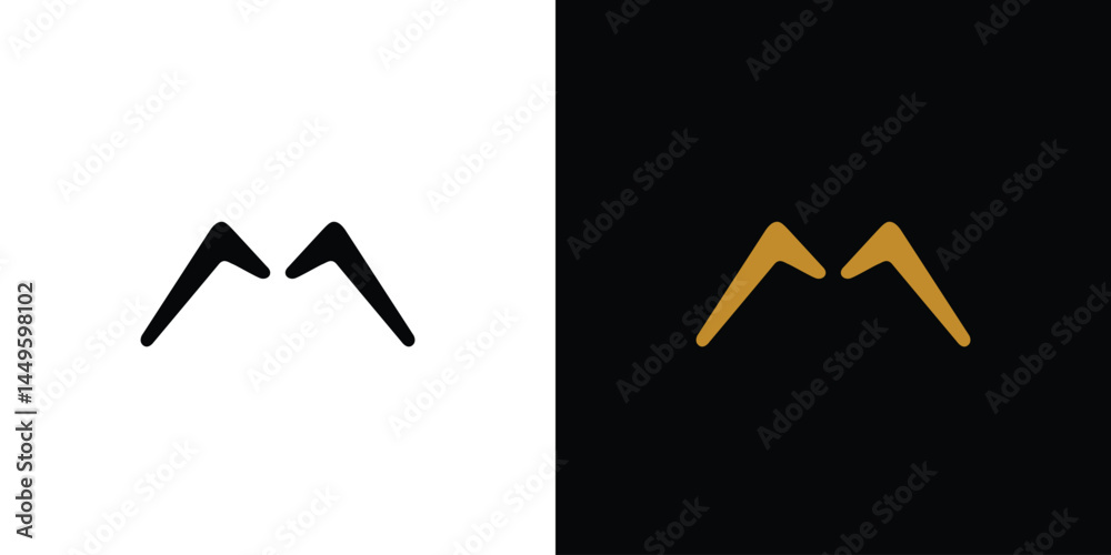 Modern and Unique letter M initials logo design Modern and Unique letter M initials logo design