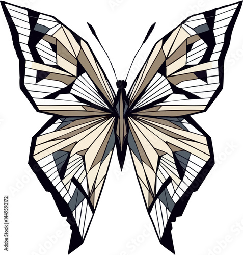 low poly isolated vector butterfly