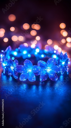 abstract blue background with bokeh